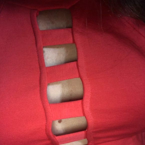 Halter Coral bodycon dress size medium - Picture 6 of 8